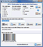 Click to see the Retail Bar Code Solution font software utility that comes with this package