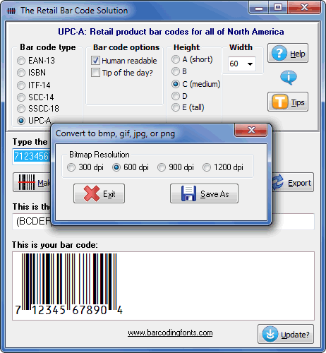 Printing barcode labels